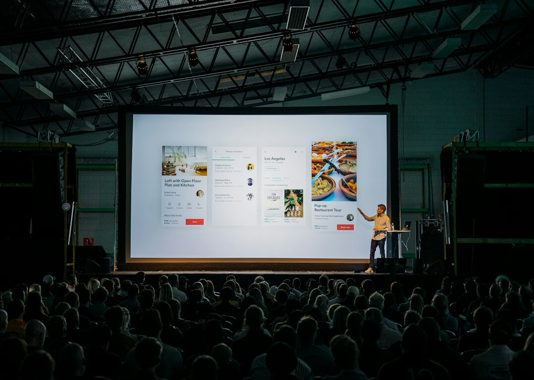 person giving presentation