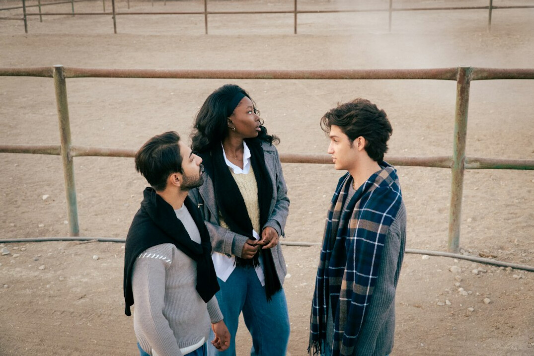 friends talking outdoors